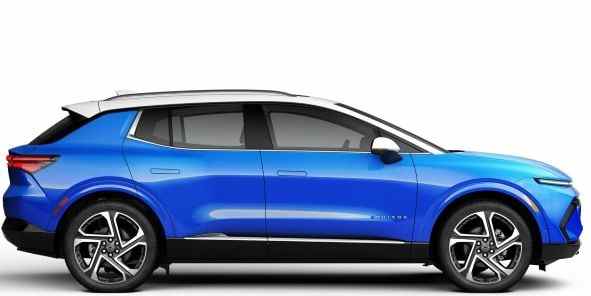 Le prochain Equinox EV repéré sur le site Web de Chevy en couleurs vives