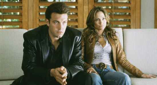 Jennifer Lopez and Ben Affleck in Gigli.