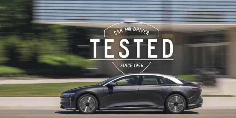 Lucid Air Grand Touring a la meilleure autonomie de tous les véhicules électriques que nous avons testés