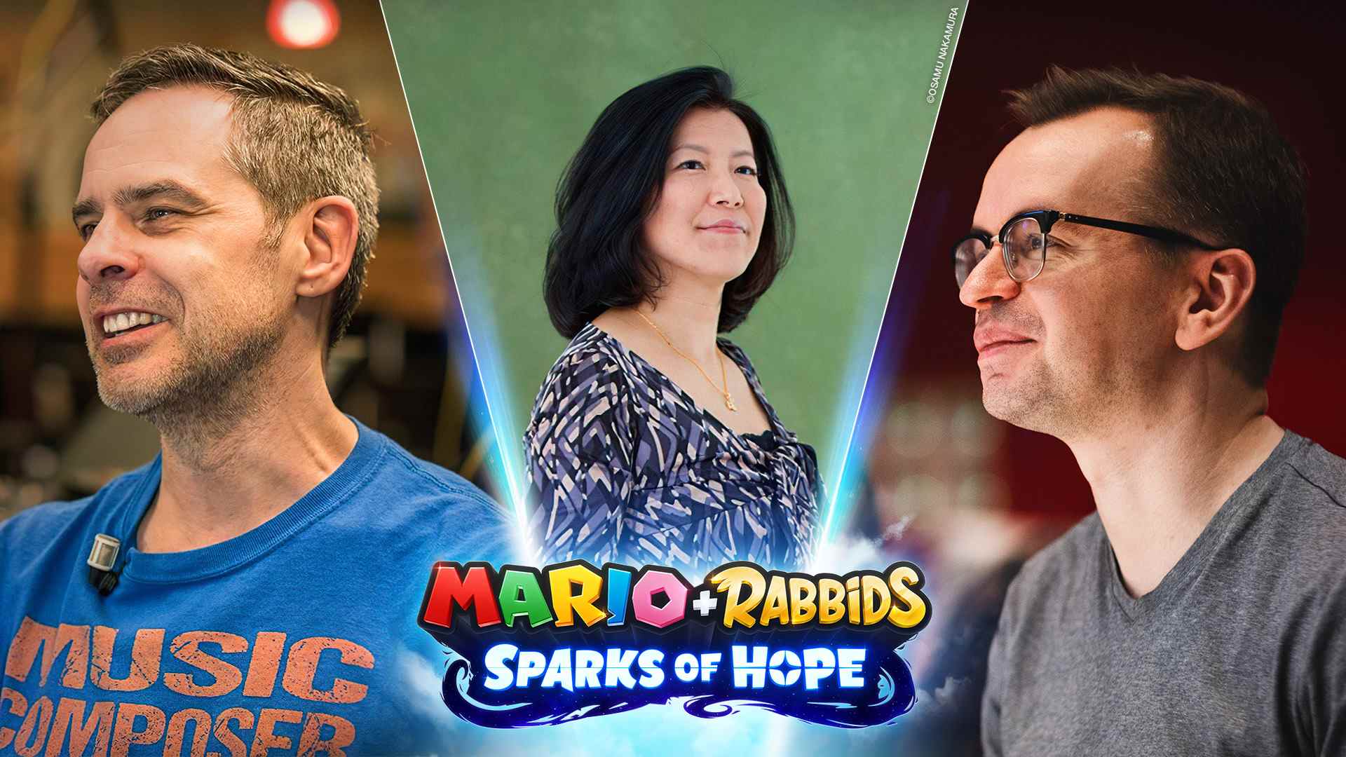  Mario + Lapins Crétins Sparks of Hope – bandes-annonces « Introduction au jeu » et « Équipe » ;  compositeurs annoncés    
