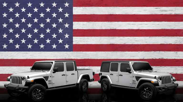 Minimal Stars and Stripes pour les éditions Jeep Wrangler et Gladiator Freedom 2023