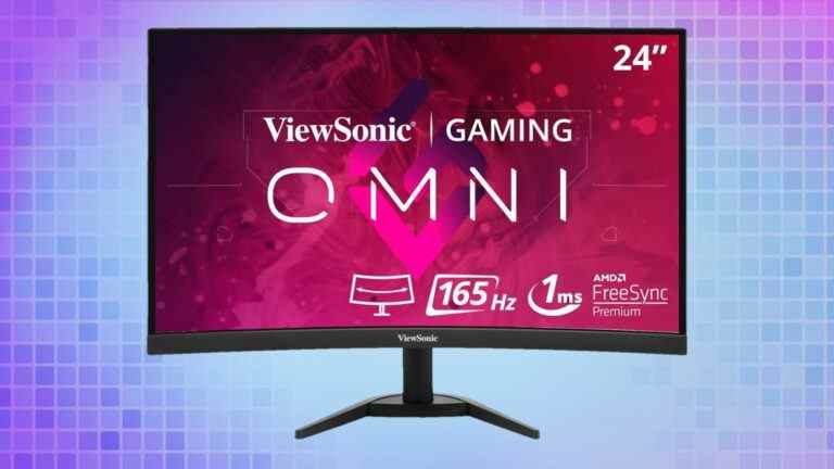 Moniteur incurvé ViewSonic OMNI 24 pouces 165 Hz seulement 149 $ sur Amazon