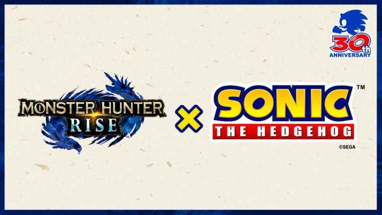 Monster Hunter Rise croise Sonic the Hedgehog en novembre