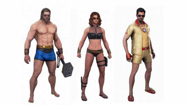 On dirait que Marvel's Avengers ajoute des skins de vêtements de plage
