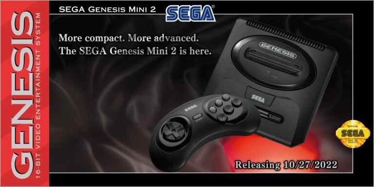 SEGA Genesis Mini 2 sort le 27 octobre, la liste des jeux dévoilée