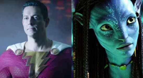 Zachary Levi as Shazam! in Fury of the Gods/ Zoe Saldana as Neytiri in Avatar: The Way of Water