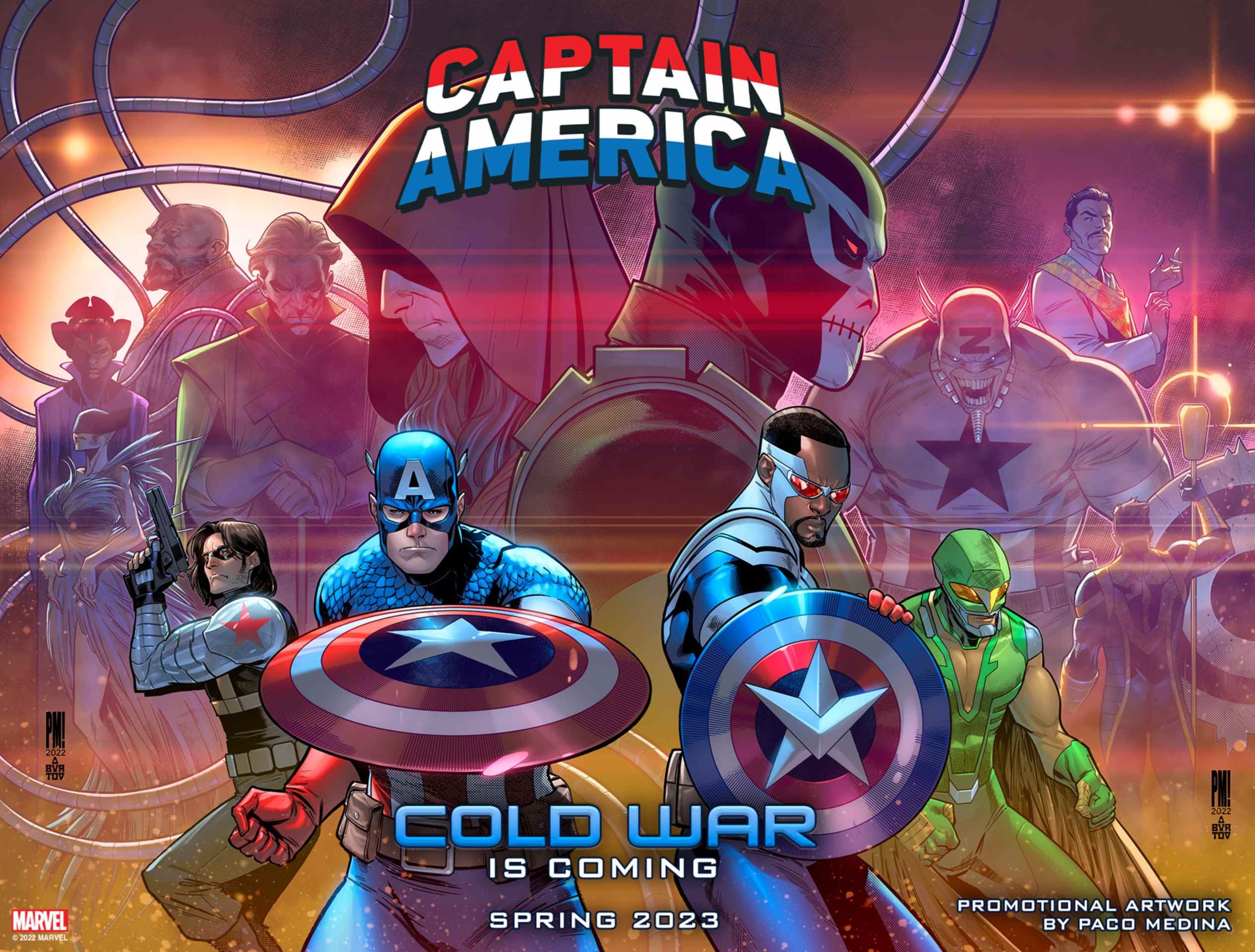 Art promotionnel de Captain America: Cold War par Paco Medina