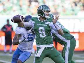 Le quart-arrière des Roughriders de la Saskatchewan, Jake Dolegala, a effectué son premier départ dans la LCF dimanche, lorsque les Argonauts de Toronto, en visite, ont enregistré une victoire de 31-21.