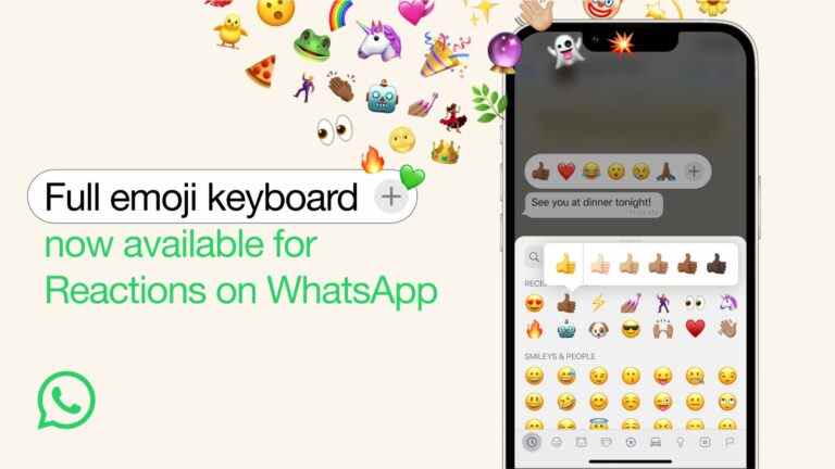 WhatsApp vous permet désormais d’utiliser n’importe quel emoji en réaction