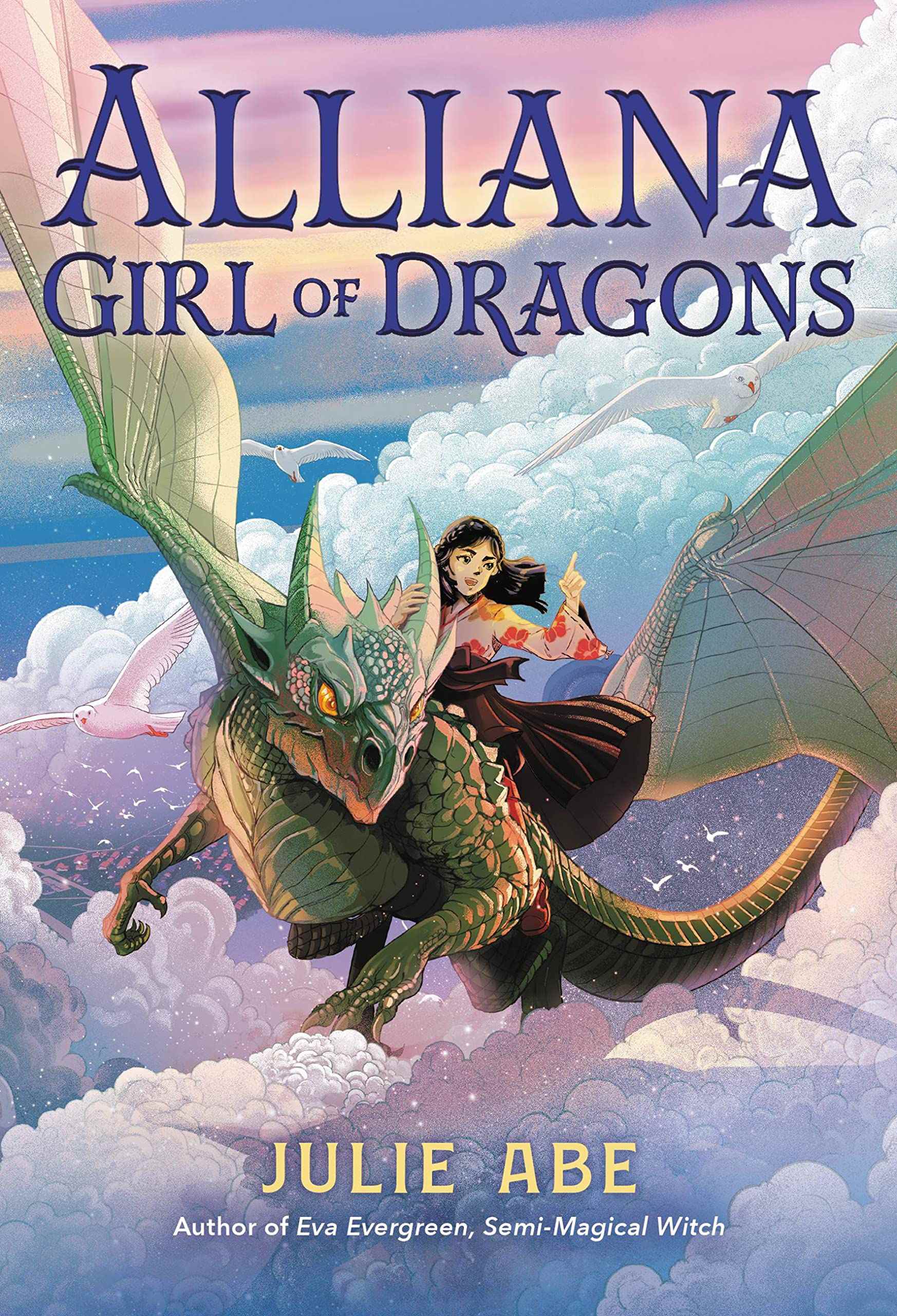 Image de couverture d'Alliana, la fille des dragons de Julie Abe.