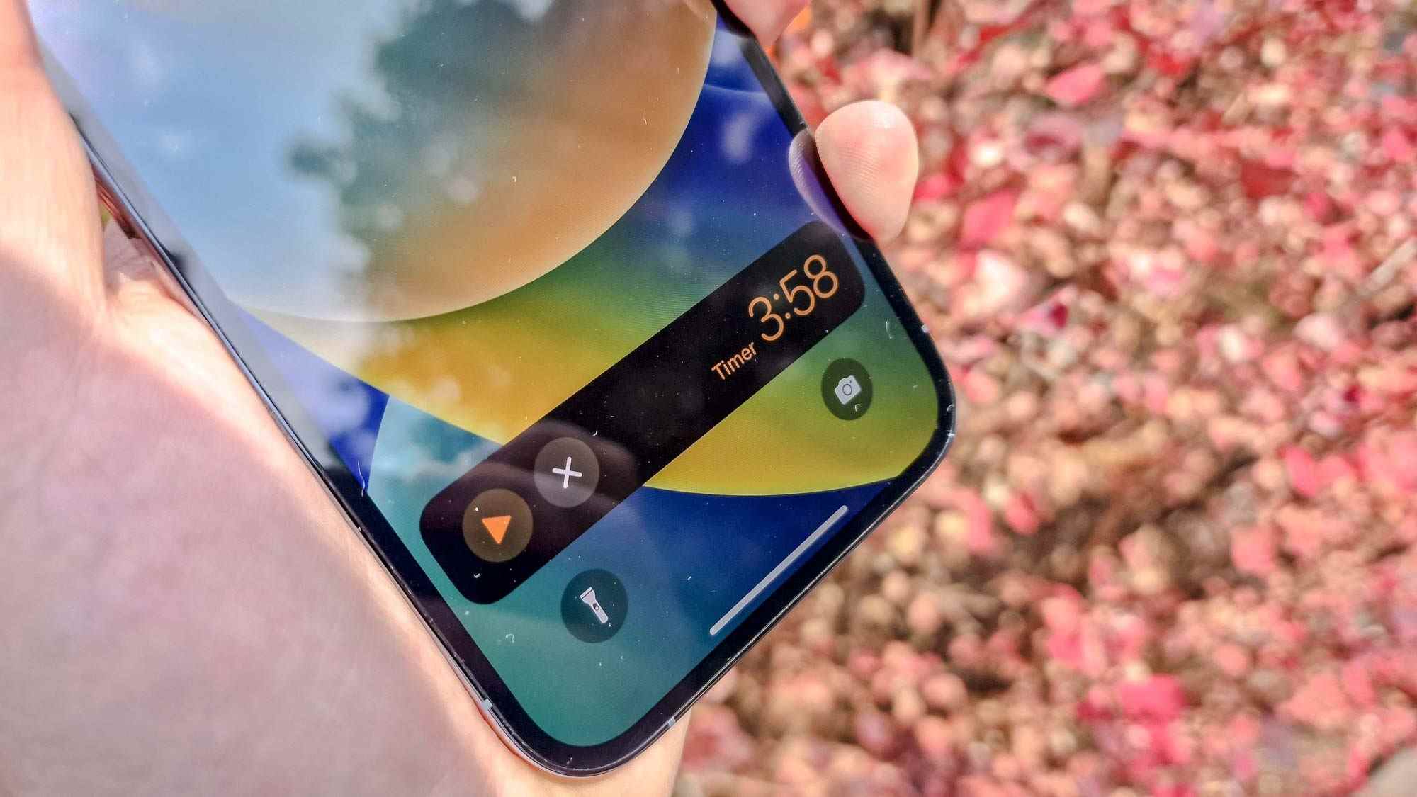 Une photo du widget de l'écran de verrouillage de la minuterie iOS 16