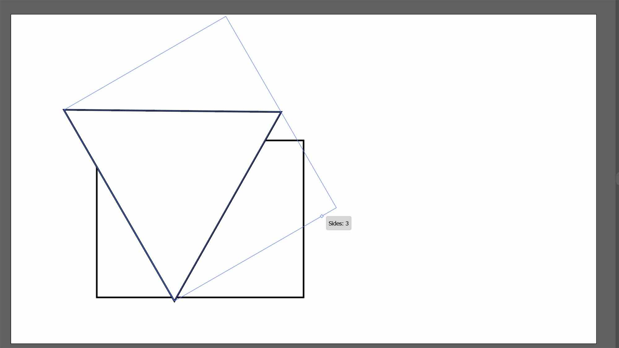 Un plan de travail Adobe Illustrator montrant les étapes de construction d'une forme