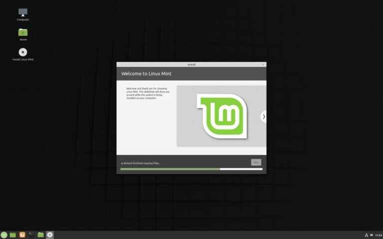 Lancement de Linux Mint 21