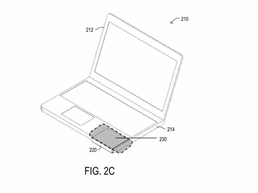 Le schéma montre un smartphone en charge sur un ordinateur portable Dell. 