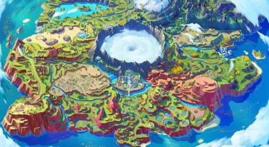 Pokemon Scarlet Violet Paldea region map