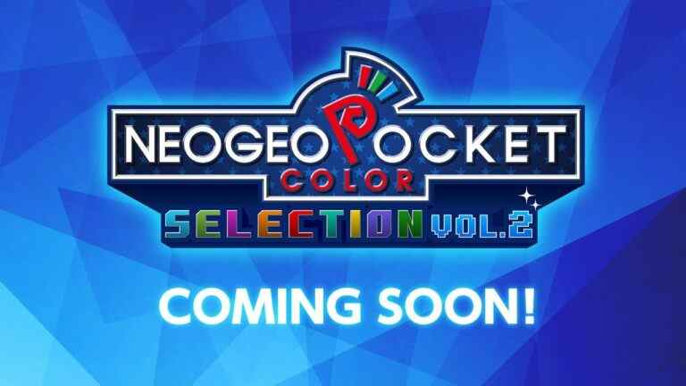 SNK annonce la sélection de couleurs Neo Geo Pocket Vol.2, bientôt disponible
