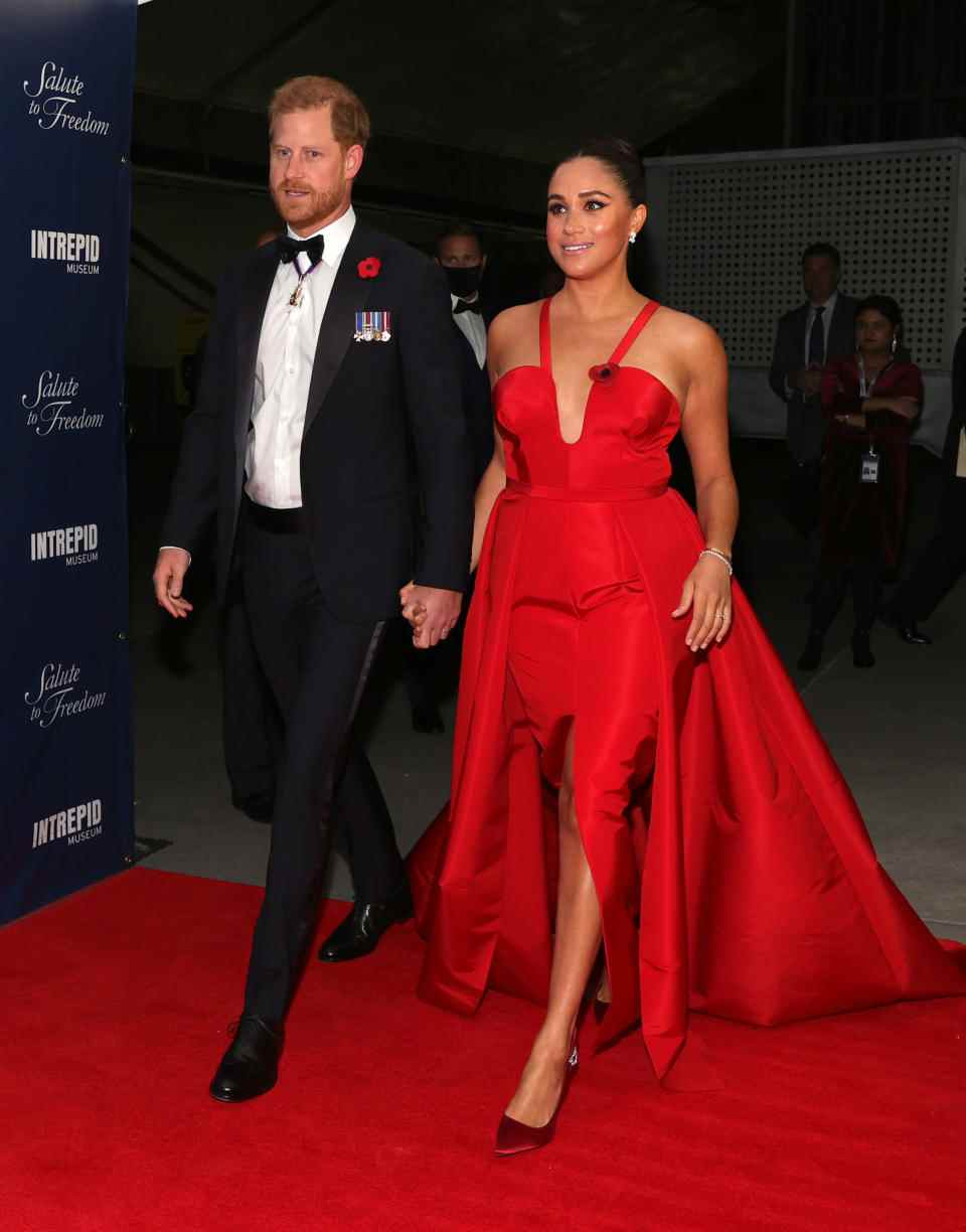 Le prince Harry et Meghan Markle au gala Hommage à la liberté 2021 au musée Intrepid Sea-Air-Space