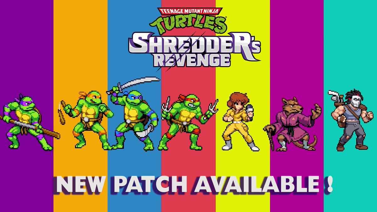 La mise à jour de Shredder's Revenge est maintenant disponible, notes de mise à jour
