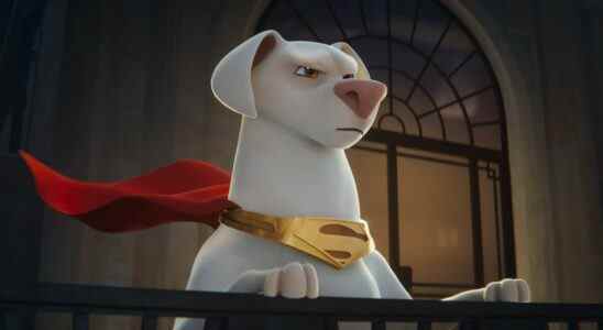 Caped Krypto the Superdog in DC League of Super-Pets