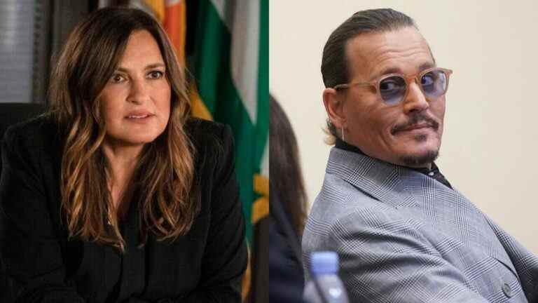 Johnny Depp during Defamation trial and Mariska Hargitay, Season 23 SVU