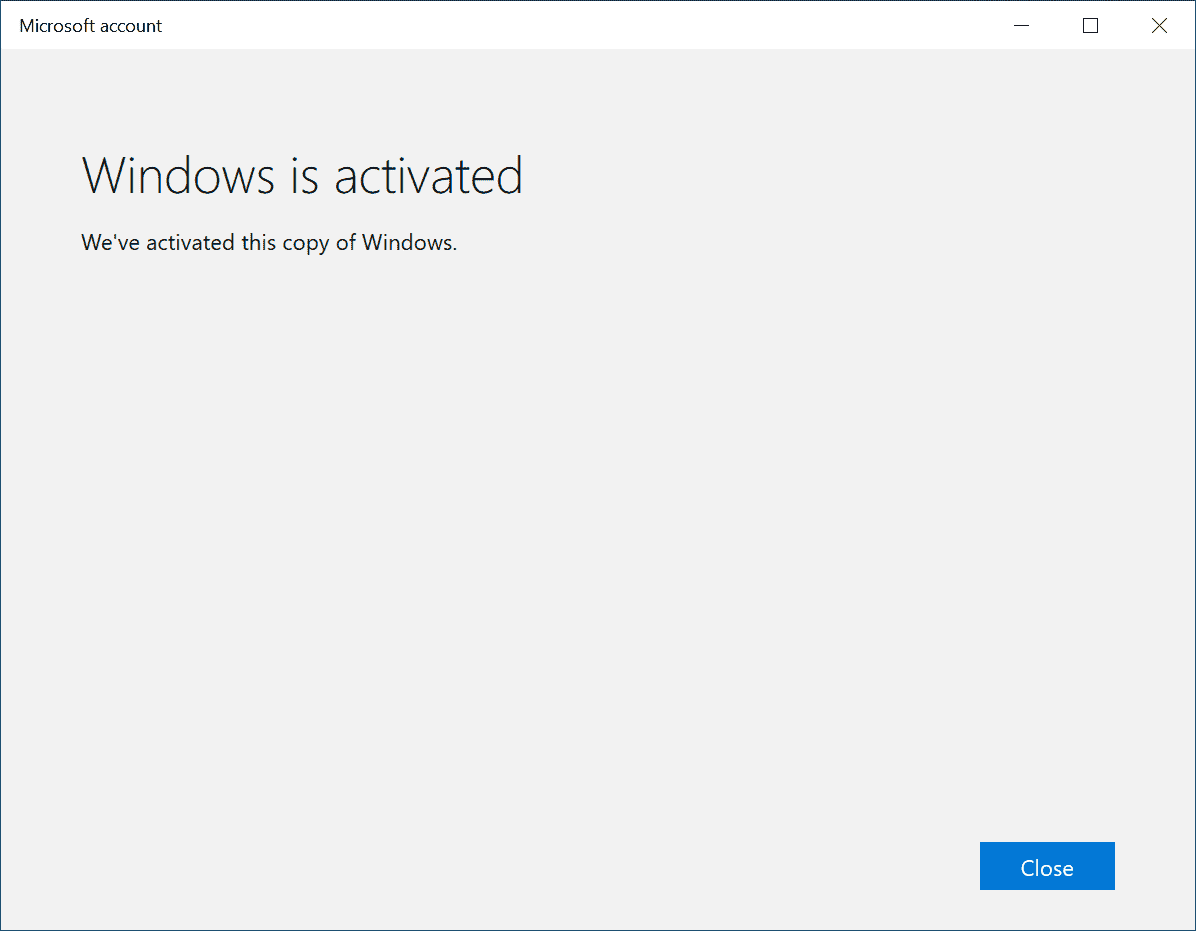 Windows est activé