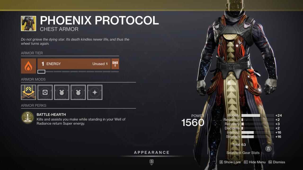 Phoenix Protocol vous aide, vous et vos coéquipiers, à tirer le meilleur parti de votre Wells of Radiance, ce qui en fait un incontournable pour le contenu PvE.