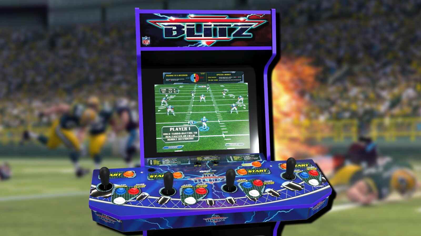 NFL Blitz revient dans un nouveau package passionnant via Arcade1Up - mais la ligue doit vraiment se remettre d'elle-même

