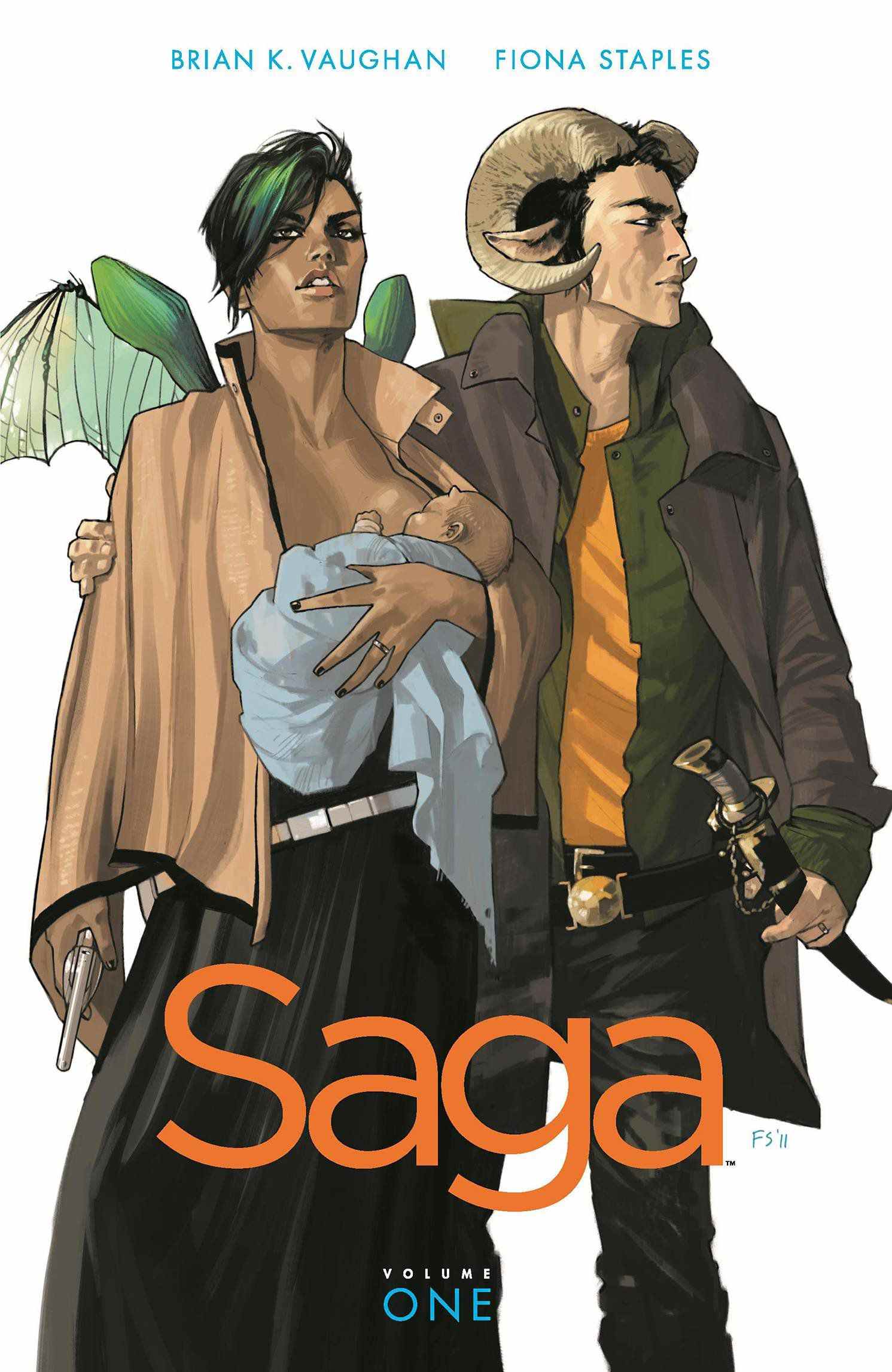 Couverture de la bande dessinée Saga Volume 1