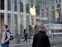 Le magasin phare d'Apple Inc. à New York, États-Unis