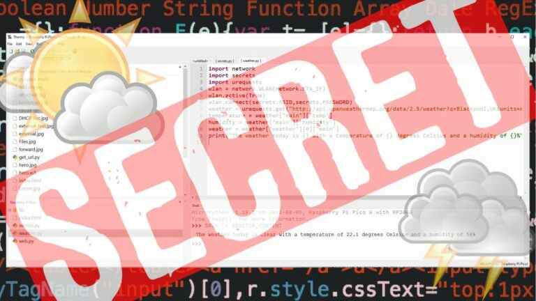 Comment masquer les mots de passe dans votre code avec Raspberry Pi Pico W