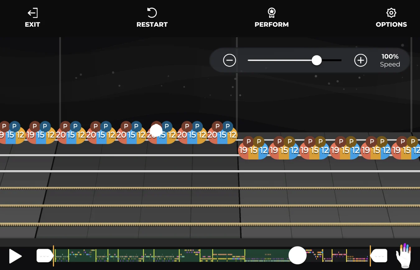 Une capture d'écran de l'application Yousician.