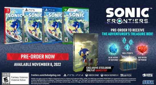 Le bonus de précommande de Sonic Frontiers dévoilé