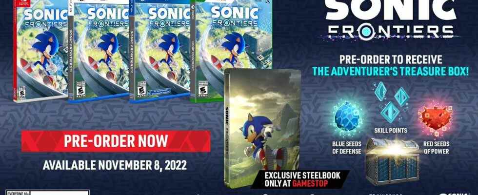 Le bonus de précommande de Sonic Frontiers dévoilé