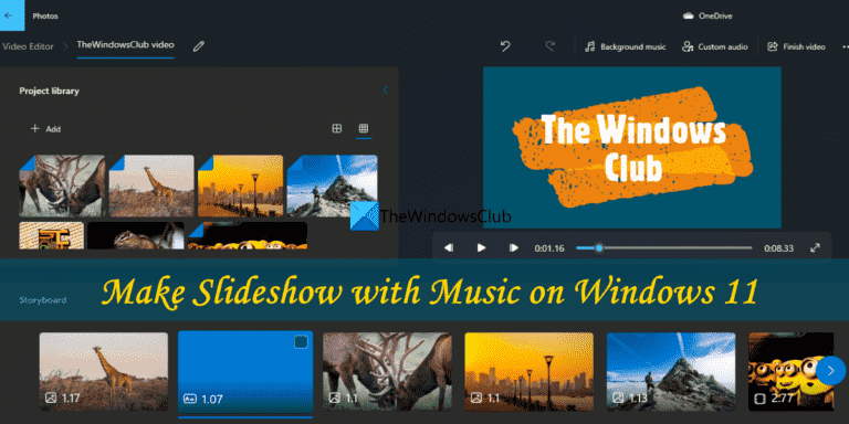 Comment faire un diaporama avec de la musique sur Windows 11