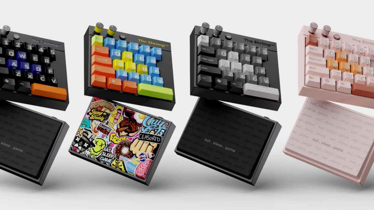 The Shrimp 20% gaming keypad lineup.