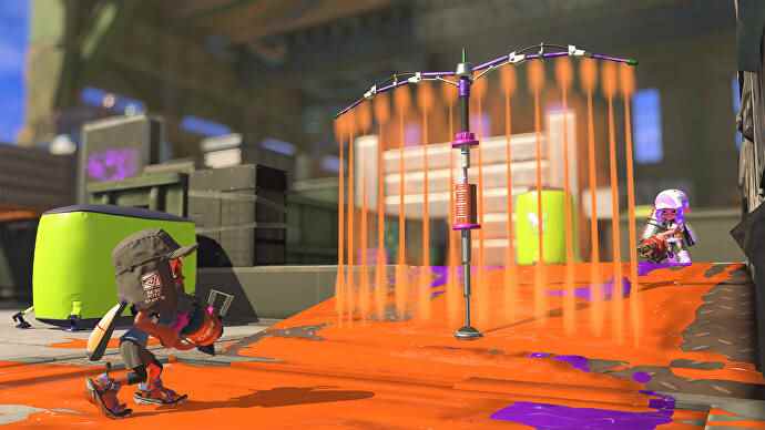 Deux joueurs de Splatoon 3 se préparent à s'affronter