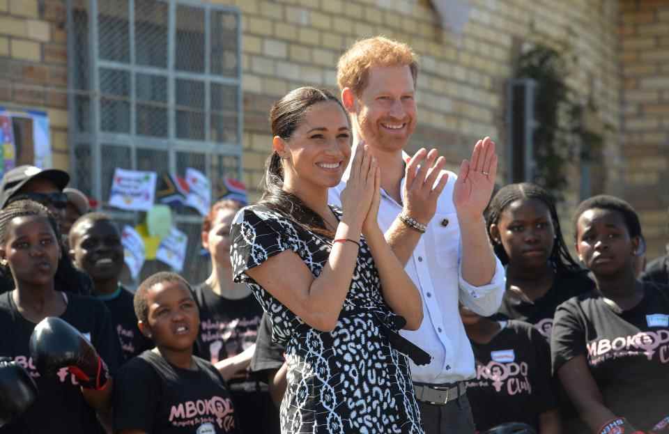 Le duc et la duchesse de Sussex applaudissent