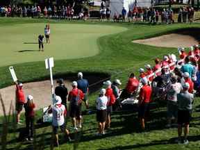 Brooke Henderson lors de sa dernière ronde à l'Omnium féminin CP au Ottawa Hunt & Golf Club dimanche.