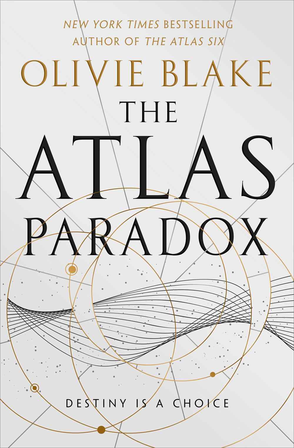 Image de couverture pour The Atlas Paradox d'Olivie Blake, avec des formes géométriques dessus