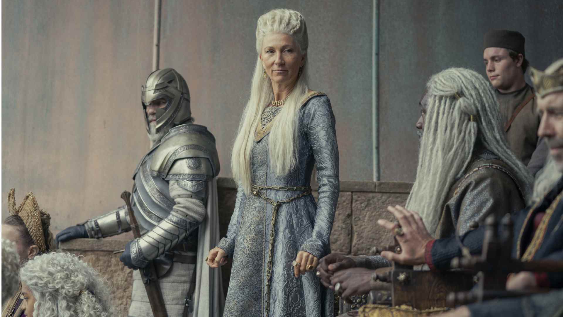 Eve Best dans le rôle de Rhaenys dans La Maison du Dragon