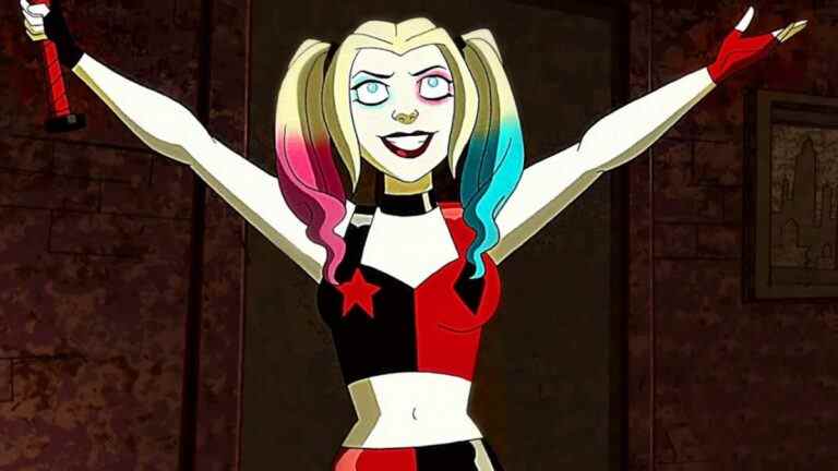 Harley Quinn in her show, voiced by Kaley Cuoco.