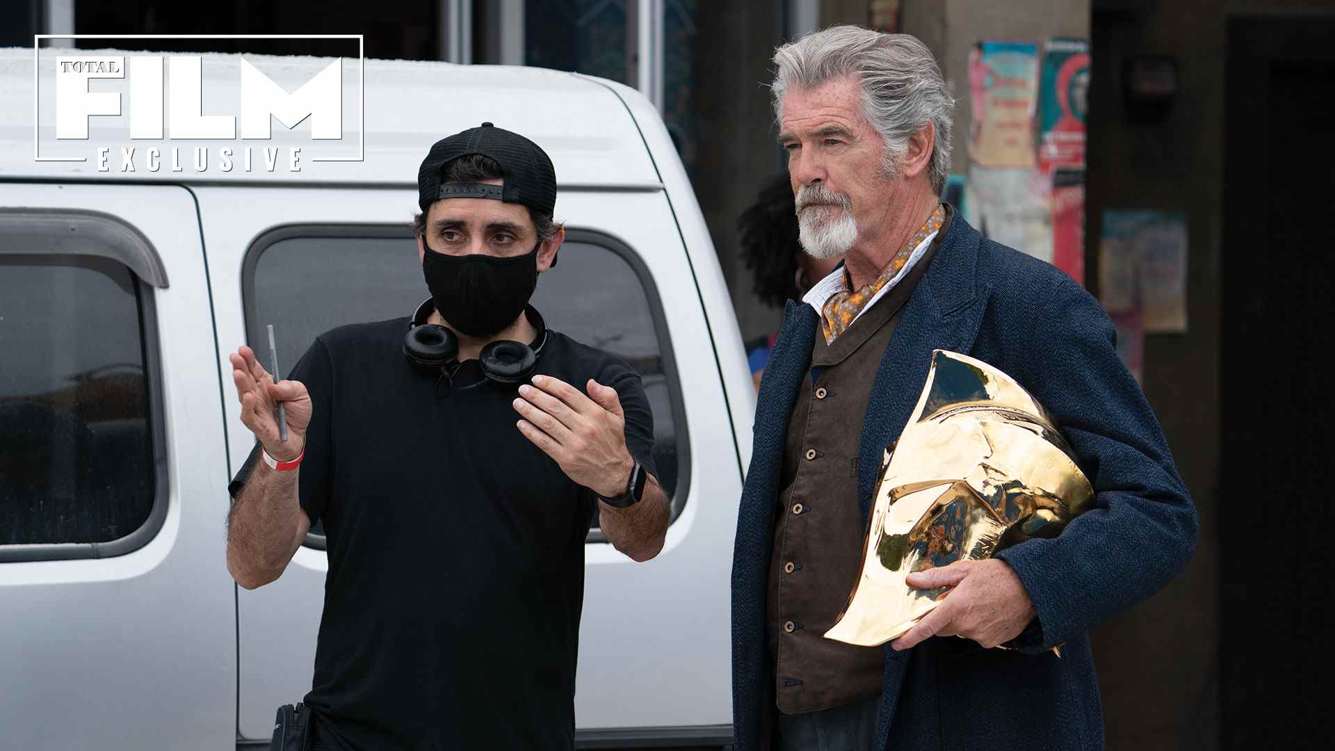 Pierce Brosnan sur le tournage de Black Adam