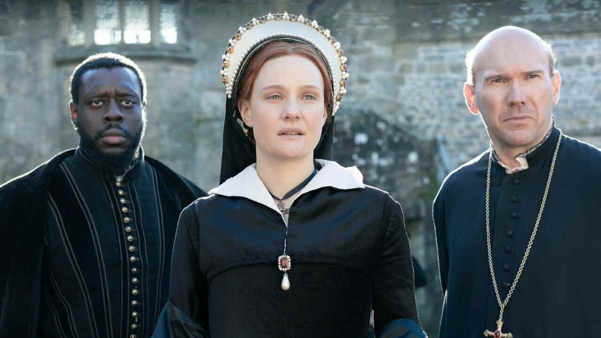 Romola Garai as Mary Tudor in Becoming Elizabeth