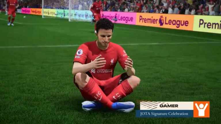 EA a mis la célébration du «gamer» de la star de Liverpool Diogo Jota dans FIFA 23
