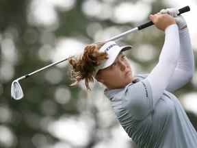 Brooke Henderson lors d'une ronde d'entraînement à l'Omnium féminin CP au Ottawa Hunt and Golf Club mardi.