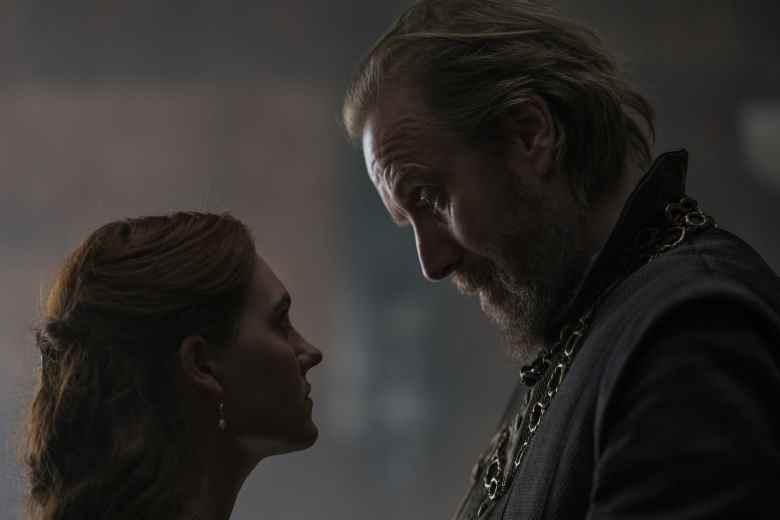 Emily Carey and Rhys Ifans in HBO's "House of the Dragon"