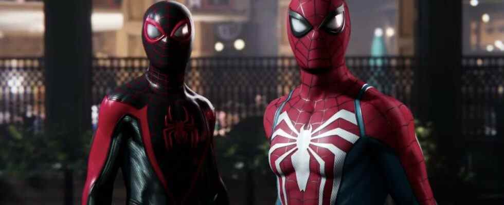 Peter Parker and Miles Morales in the trailer for Marvel