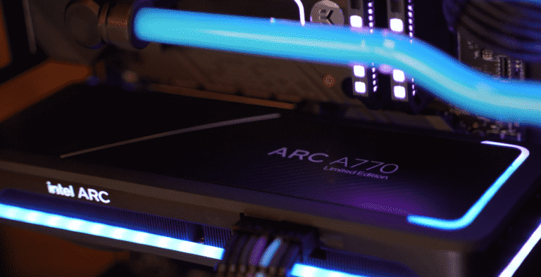 Intel Arc A770 présenté dans la vidéo Case Modder