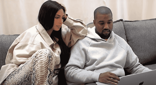 Screenshot of Kim Kardashian and Kanye West on Keeping up with the Kardashians.