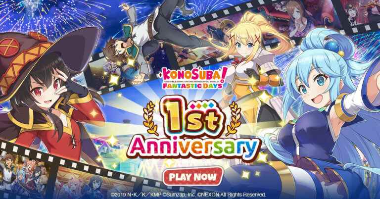 KonoSuba: Fantastic Days célèbre son premier anniversaire